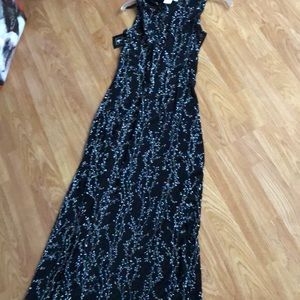 Black Sparkle Maxi Dress